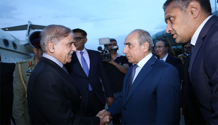 The Prime Minister arrived in Azerbaijan on a two-day official visit Photo courtesy of Twitter