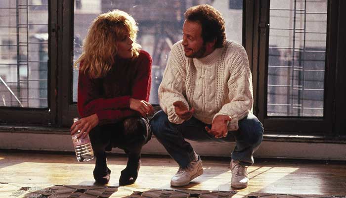 A scene from When Harry Met Sally, actor Billy Crystal and actress Meg Ryan