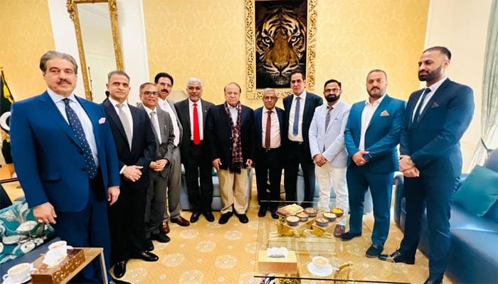 Muslim League (N) French delegation met Nawaz Sharif in London Muslim League (N) French delegation met Nawaz Sharif in London