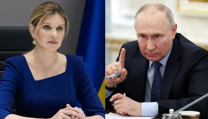 Ukrainian first lady's response to Russian President Putin File photo