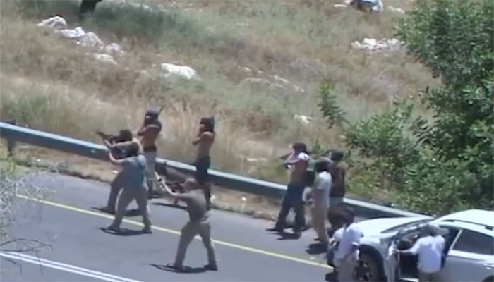 Violence of Jews against Palestinians in the West Bank Twitter grab, file photo.