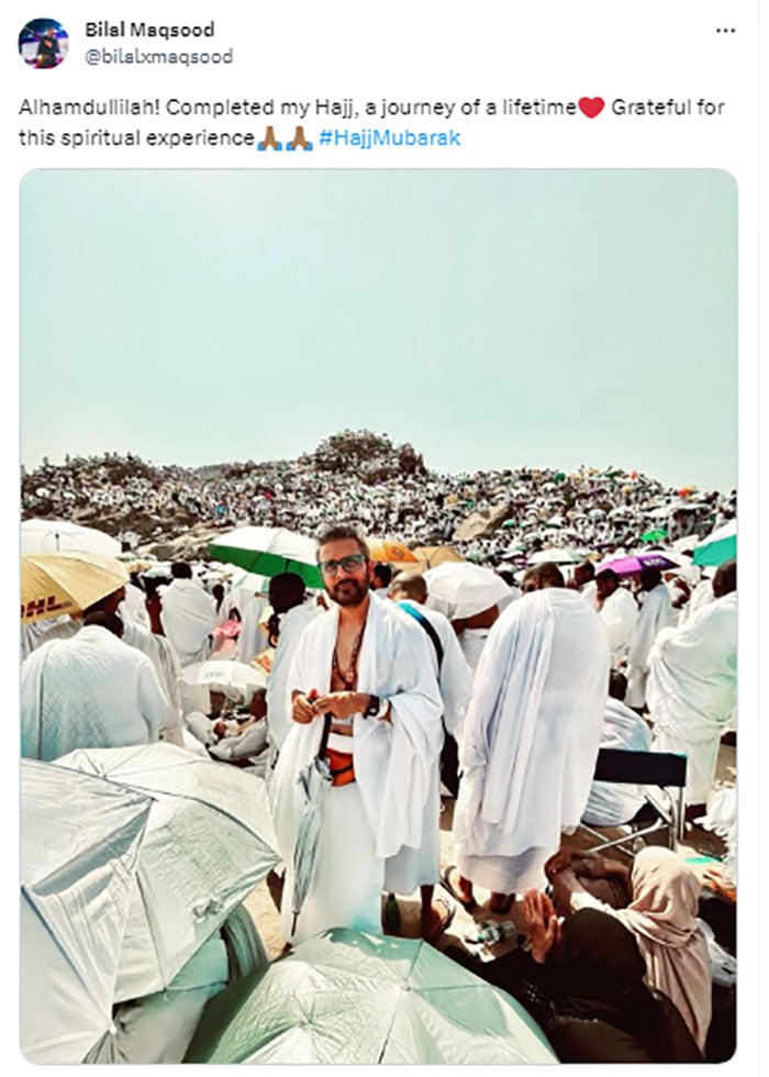 Famous singer Bilal Maqsood also performed Hajj