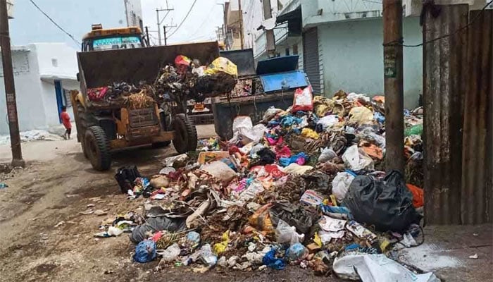 On the first day of Eid-ul-Adha, 30,000 tons of textiles were delivered to the landfill sites, Mayor Karachi said. File photo
