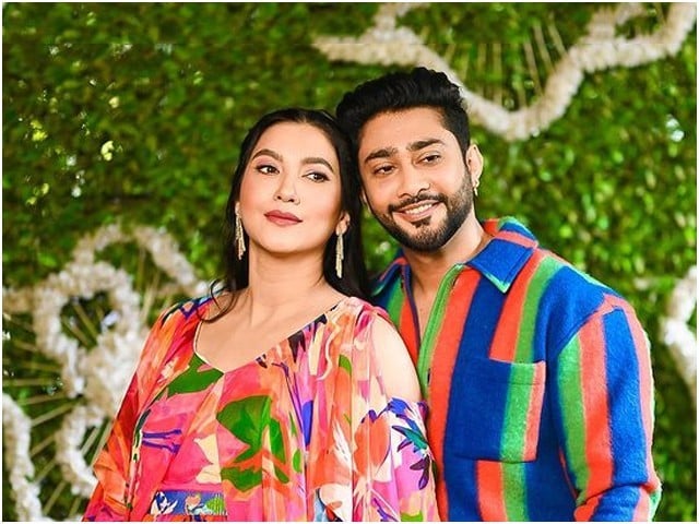 Gauhar Khan shared his son's name and picture A photo of a child with parents is being liked on social media (Photo File).