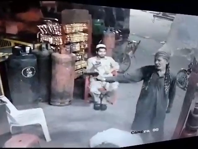 CCTV footage of a robbery at a shop in Muslim Town has come to light