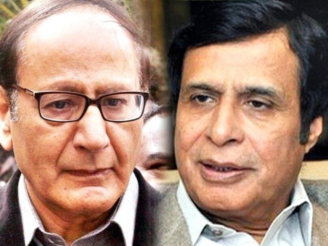 Chaudhry Shujaat's meeting with Chaudhry Pervaiz Elahi in Camp Jail Chaudhry Shujaat's meeting with Chaudhry Pervaiz Elahi in Camp Jail