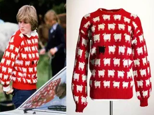 Lady Diana's black sheep sweater likely to fetch ,000 at auction Photo: Social media