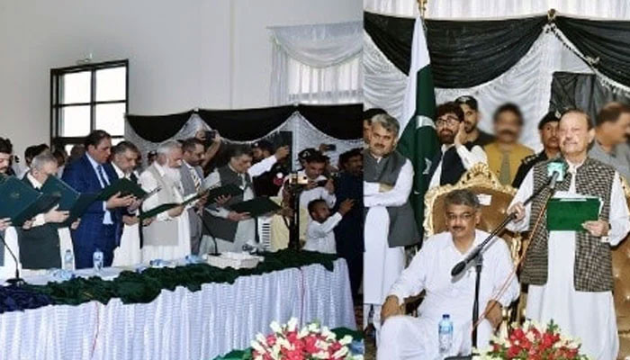 27 new ministers took oath in Azad Kashmir