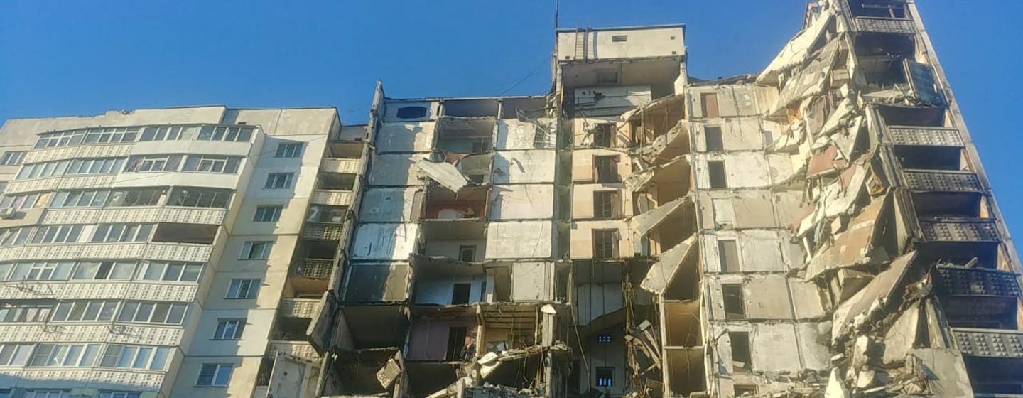 Ruined buildings in Kharkiv. Ruined buildings in Kharkiv.
