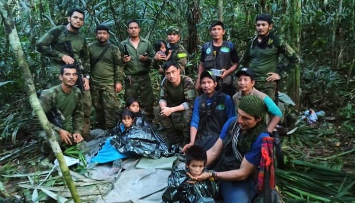 4 children were found alive in the dangerous forest 40 days after the plane crash