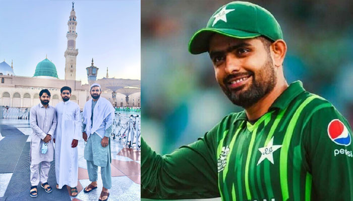 Babur Azam shared the first picture from the Prophet's Mosque after reaching Medina