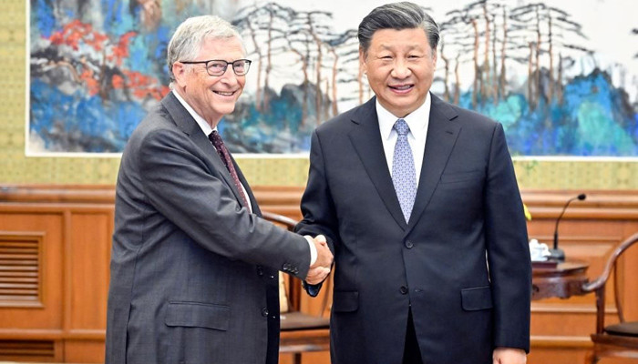 Bill Gates meeting with the Chinese President