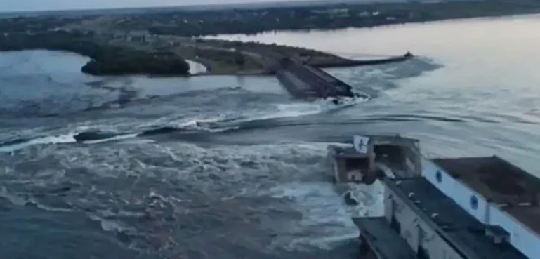 Dam destroyed in the Ukrainian territory occupied by Russia, both countries blame each other