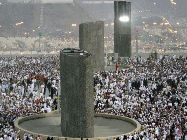 Hajj pilgrims are paying the duty of pelting stones to Satan and making sacrifices