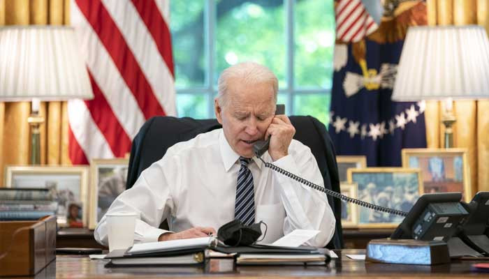 Joe Biden talks to world leaders