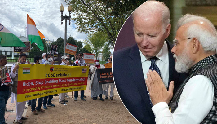 Modi's meeting with Biden, protest outside the White House