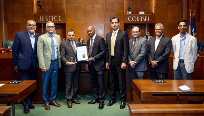 Muhammad Saeed Sheikh was honored by Houston City Council Mayor Sylvester Turner