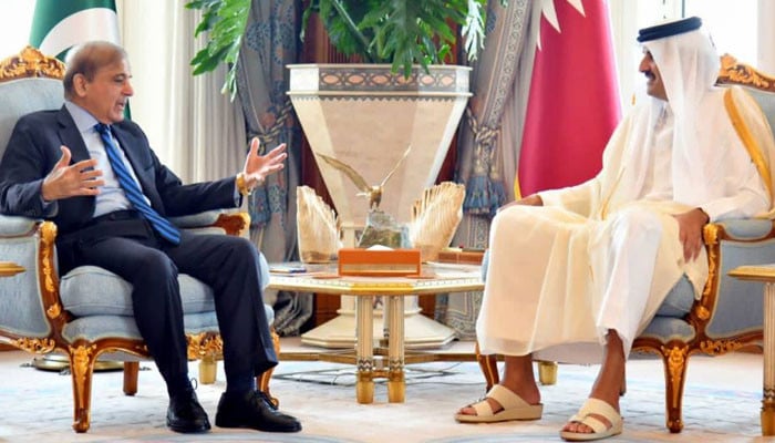 Prime Minister Shahbaz Sharif and the Emir of Qatar are determined to further strengthen bilateral ties