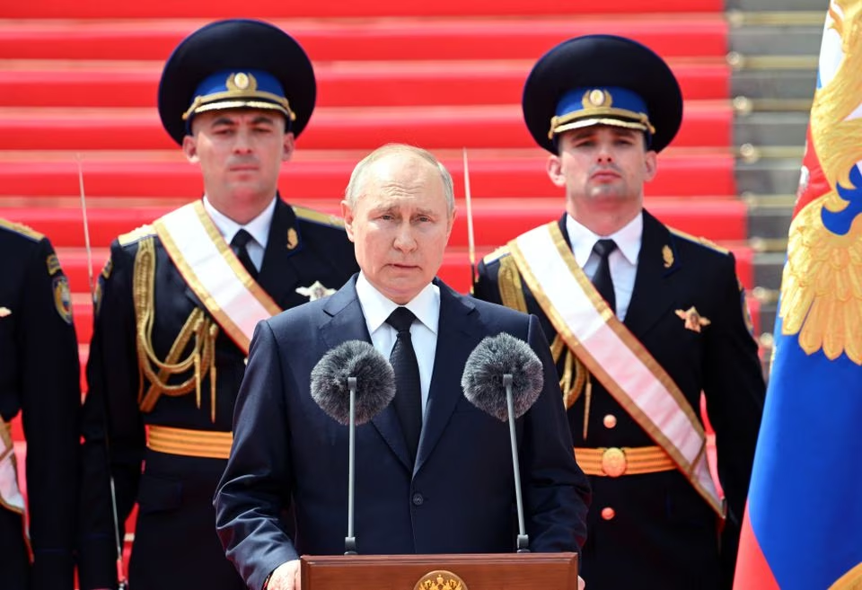 Russian President Vladimir Putin thanked the military for stopping the civil war