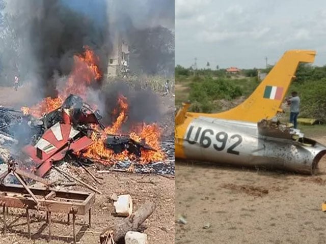 The Indian Air Force plane crashed on the ground