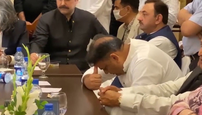 The announcement of the new party, Fawad Chaudhry kept his head down