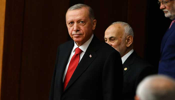 The newly elected president of Turkey, Recep Tayyip Erdogan, was sworn in