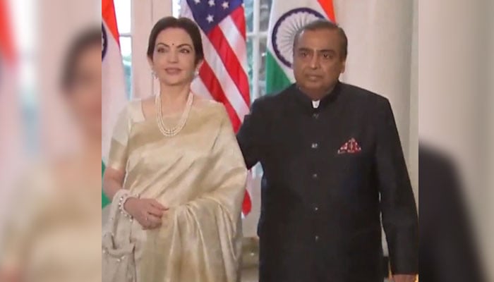 Video, Mukesh Ambani and Nita Ambani attending the State Dinner at the White House