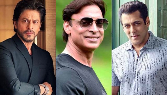 What advice did Shah Rukh Khan and Salman Khan give to Shoaib Akhtar to work with Indian media?