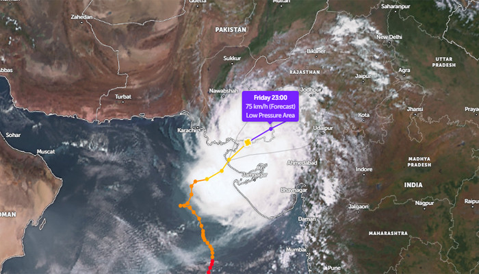 Where is Cyclone Biparjoy now?