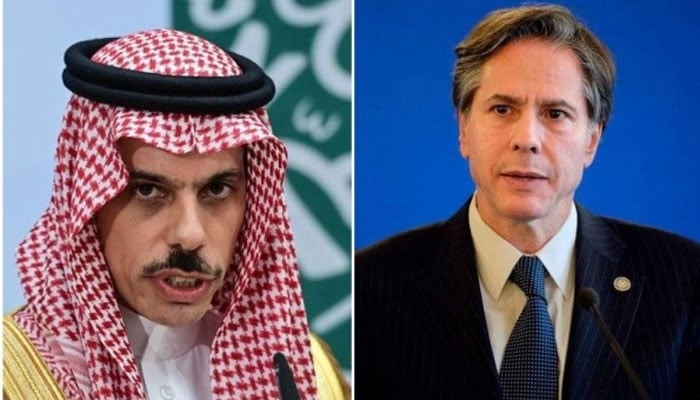 Saudi Foreign Minister Prince Faisal bin Farhan expressed gratitude to his American counterpart File photo