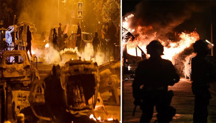 Agitated people set fire to the mayor's house, 719 people have been arrested so far Riots and arson continue in France—images courtesy of foreign media
