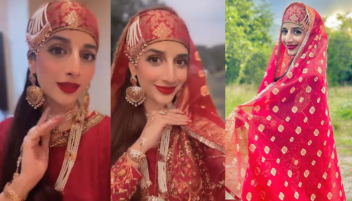 Mawra Hussain became a Kashmiri bride Screen grab