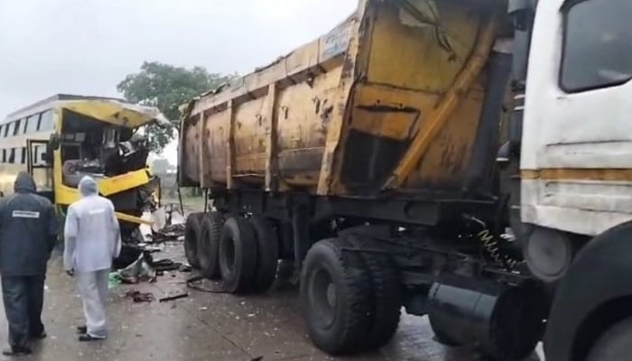 3 killed, 6 injured in bus accident going to Narendra Modi's rally Photo courtesy of Indian Media