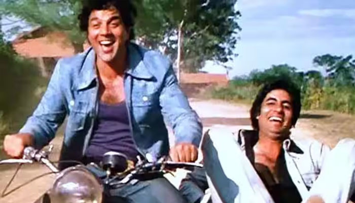 How did Dharmendra agree to play the role of Veeru in the movie 'Shalay'?