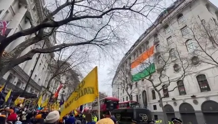 Murder of Sikh leader, Sikhs protest at Indian High Commission in London —File photo