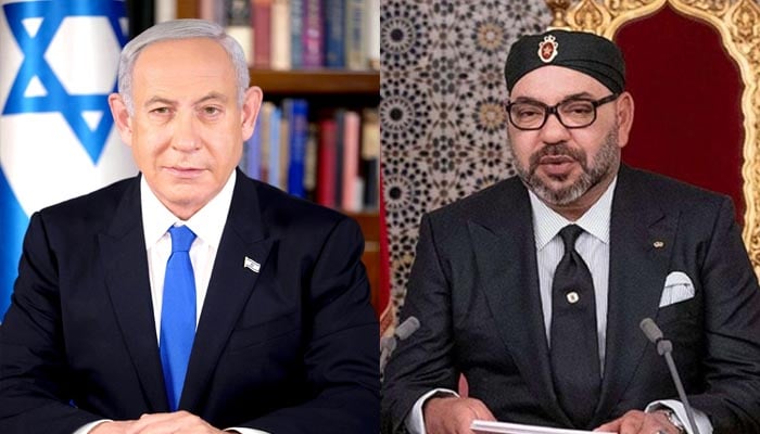 Israel recognized Morocco's sovereignty over the Western Sahara region Right: King Mohammed VI of Morocco, Left: Israeli Prime Minister Netanyahu