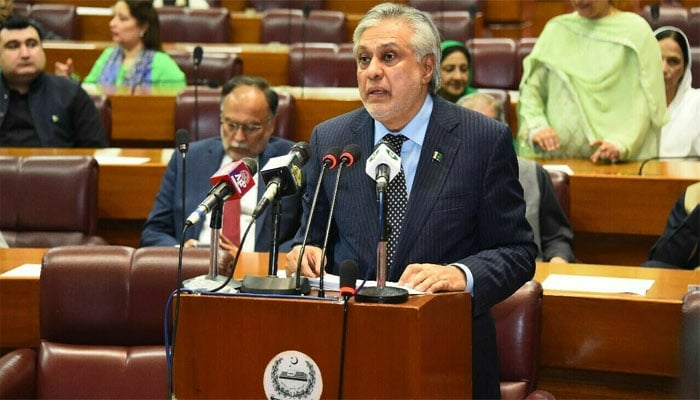 The finance minister presented the IMF agreement document in the National Assembly Finance Minister Ishaq Dar—File photo