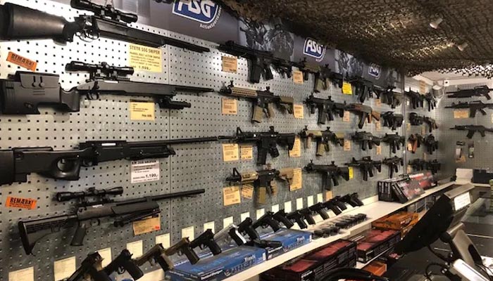 Denmark lifts arms embargo on Saudi Arabia, Turkey and UAE A Danish arms store, stocking a variety of rifles and pistols.