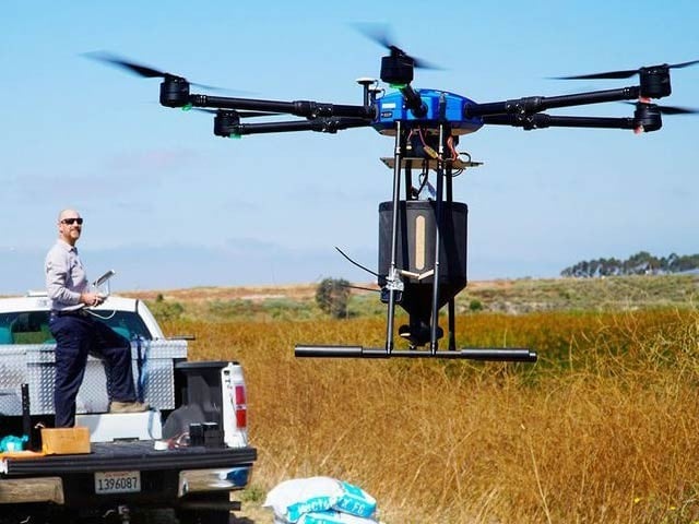 Successful test of mosquito-killing drone in America A University of California scientist is using drones to spray mosquito-repellent bacterial seeds that have helped control human-hating insects. Photo: AP