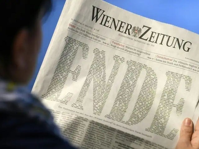 The 320-year-old newspaper has ceased publication due to lack of advertising and financial losses The Austrian newspaper Wiener Zeitung was first published in 1703. Photo: File