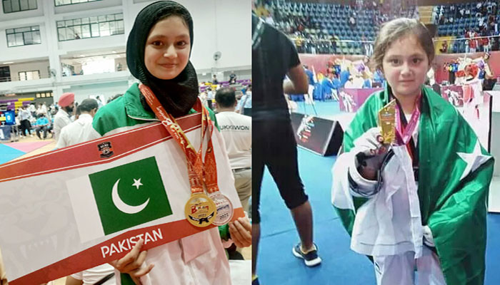 3 medals in Ayesha Ayaz's International Taekwondo Championship