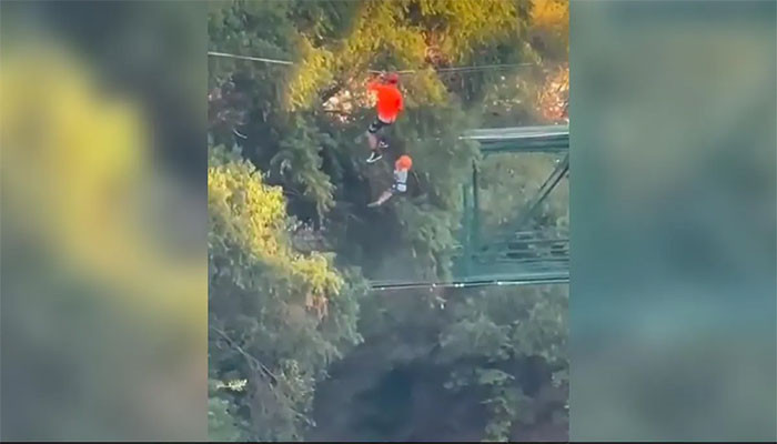 A child fell from a 40-foot zip line in Mexico