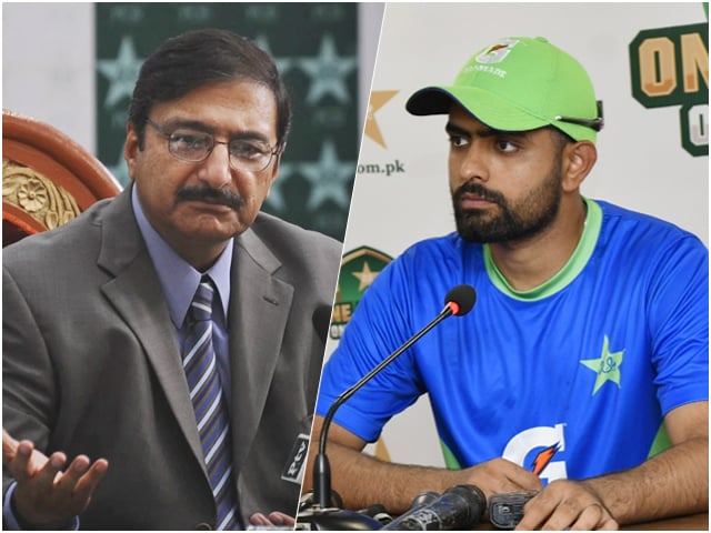 Chairman PCB Zaka Ashraf telephonic communication with captain Babar Azam