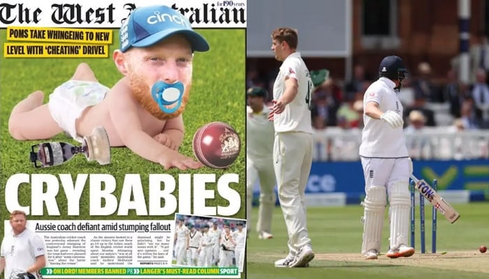 Controversial stump-out in Ashes series, Ben Stokes's sharp response to Australian newspaper's satirical headline