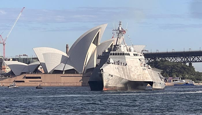 First time a warship joins the US Navy in a foreign port