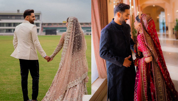 Haris Rauf shared pictures of his wedding with the bride