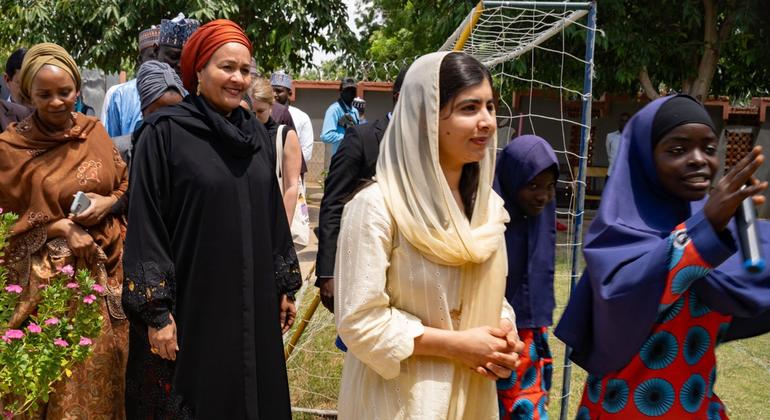 In Nigeria, UN deputy chief and Malala champion girls’ right to education