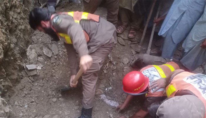 Landslide in Mingora, 4 children buried, 2 dead