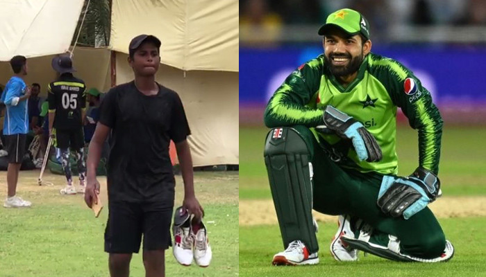 Muhammad Rizwan gifted his shoe worth 50 thousand to Abdul Hadi