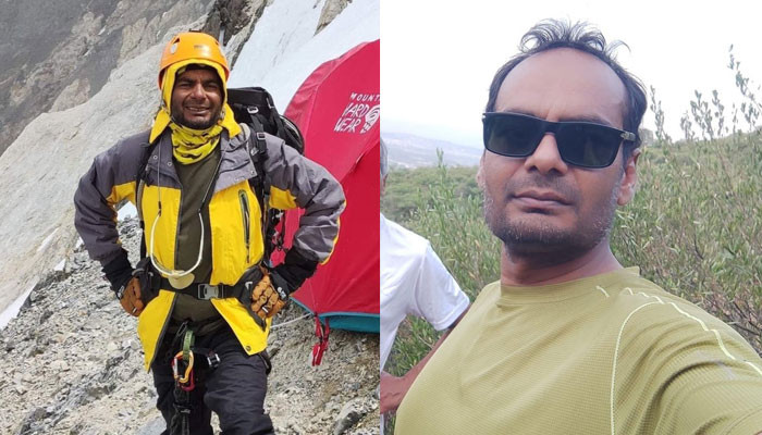 Pakistani mountaineer Asif Bhatti got stuck on Nanga Parbat